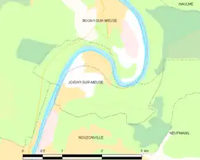 Poziția localității Joigny-sur-Meuse