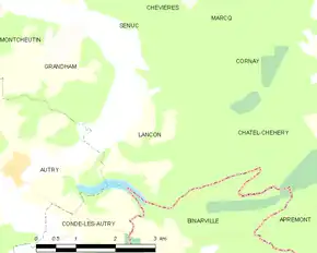 Poziția localității Lançon