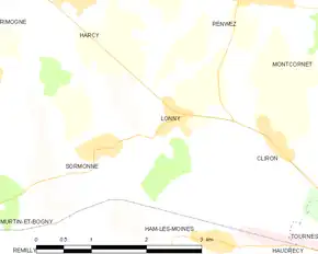Poziția localității Lonny
