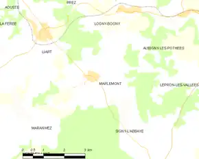 Poziția localității Marlemont