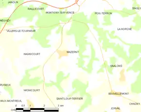 Poziția localității Mazerny