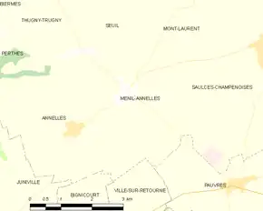 Poziția localității Ménil-Annelles