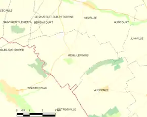 Poziția localității Ménil-Lépinois