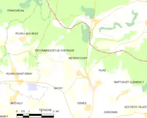 Poziția localității Messincourt