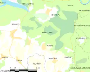 Poziția localității Montcornet