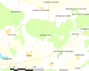 Poziția localității Le Mont-Dieu