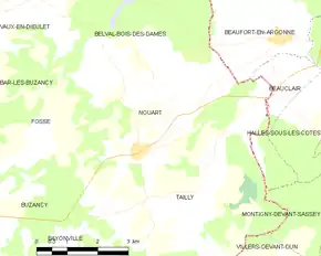 Poziția localității Nouart