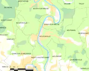 Poziția localității Nouzonville