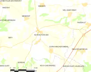 Poziția localității Novion-Porcien