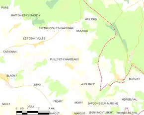 Poziția localității Puilly-et-Charbeaux