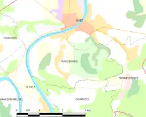 Poziția localității Rancennes