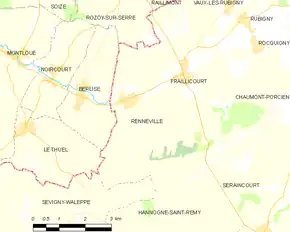Poziția localității Renneville