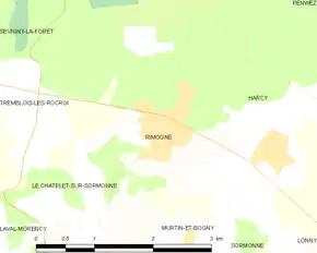 Poziția localității Rimogne