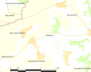 Poziția localității Rubigny
