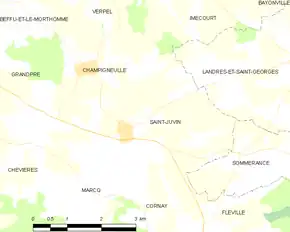 Poziția localității Saint-Juvin