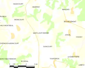 Poziția localității Saint-Loup-Terrier