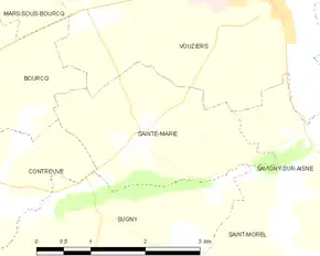 Poziția localității Sainte-Marie