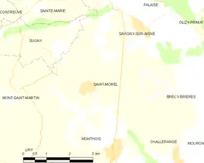 Poziția localității Saint-Morel
