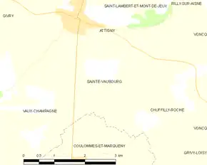 Poziția localității Sainte-Vaubourg