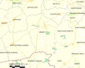 Poziția localității Semide