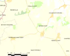 Poziția localității Seraincourt