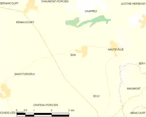 Poziția localității Son