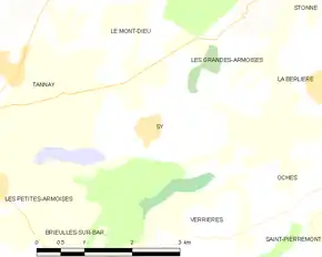 Poziția localității Sy