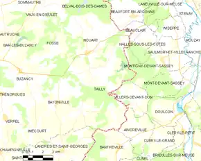 Poziția localității Tailly