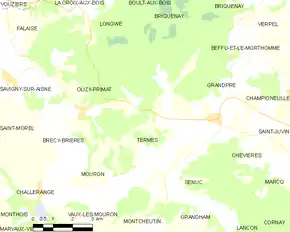 Poziția localității Termes