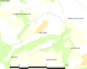 Poziția localității Thelonne