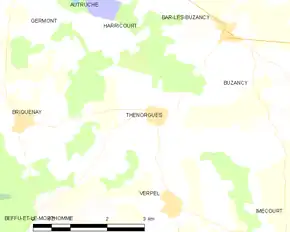 Poziția localității Thénorgues