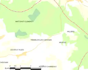 Poziția localității Tremblois-lès-Carignan