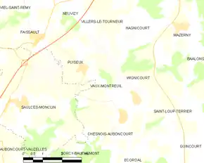 Poziția localității Vaux-Montreuil