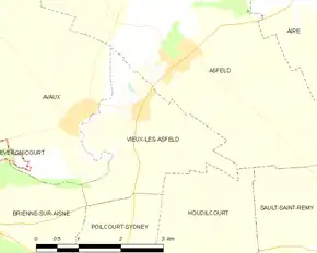 Poziția localității Vieux-lès-Asfeld