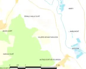 Poziția localității Villers-devant-Mouzon