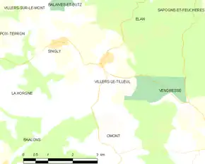 Poziția localității Villers-le-Tilleul