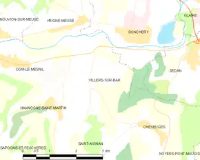 Poziția localității Villers-sur-Bar