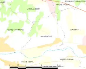 Poziția localității Vrigne-Meuse