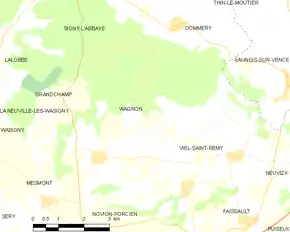 Poziția localității Wagnon