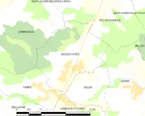 Poziția localității Aigues-Vives