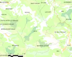 Poziția localității Alos