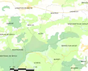 Poziția localității Alzen