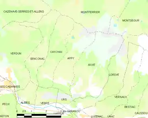 Poziția localității Appy