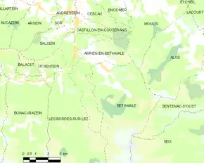 Poziția localității Arrien-en-Bethmale