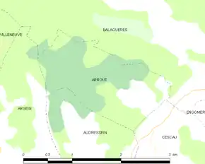Poziția localității Arrout