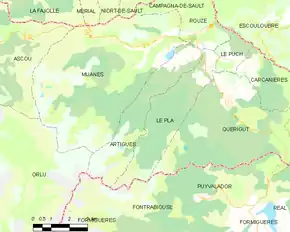Poziția localității Artigues