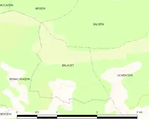 Poziția localității Balacet