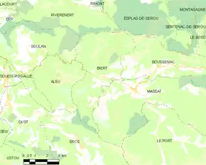 Poziția localității Biert