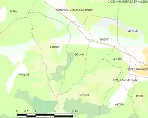 Poziția localității Bouan