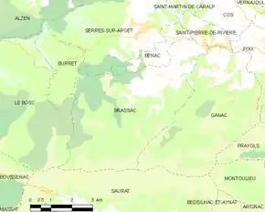 Poziția localității Brassac